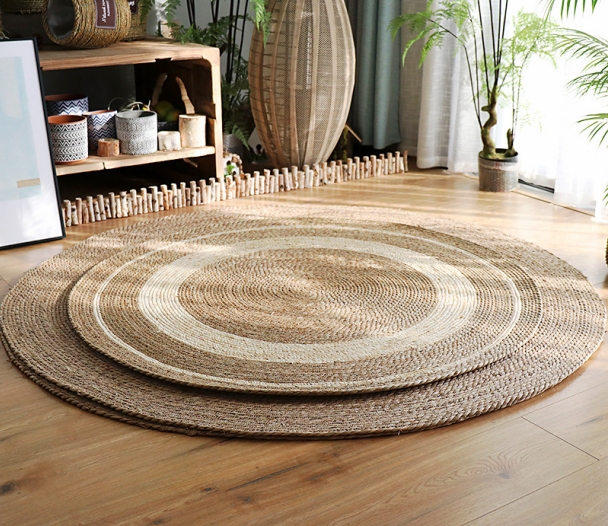 hand made rush & maize floor mats